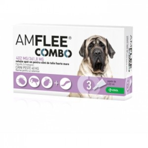 Amflee Pipeta Antiparazitara Combo 40 - 60 kg 3 pipete